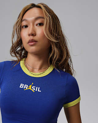 Jordan Women's Graphic Brazil Crewneck Shirt. Nike JP